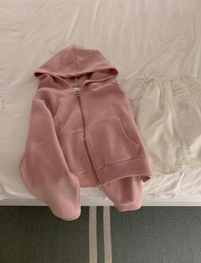 (LITER) mue hood zipup / 2color