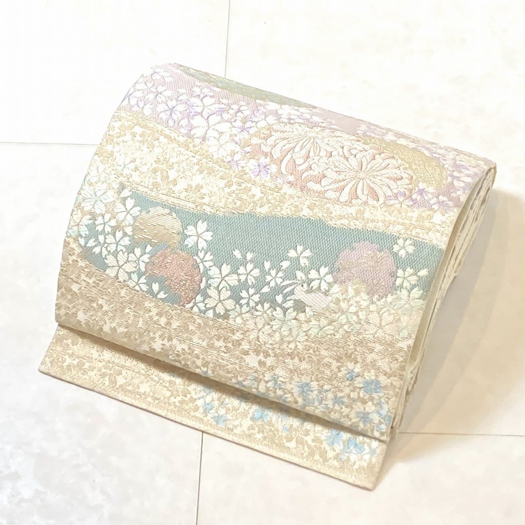京友禅 希少品 洋蘭 カトレア 金彩 訪問着 正絹 黄緑 パステルカラー