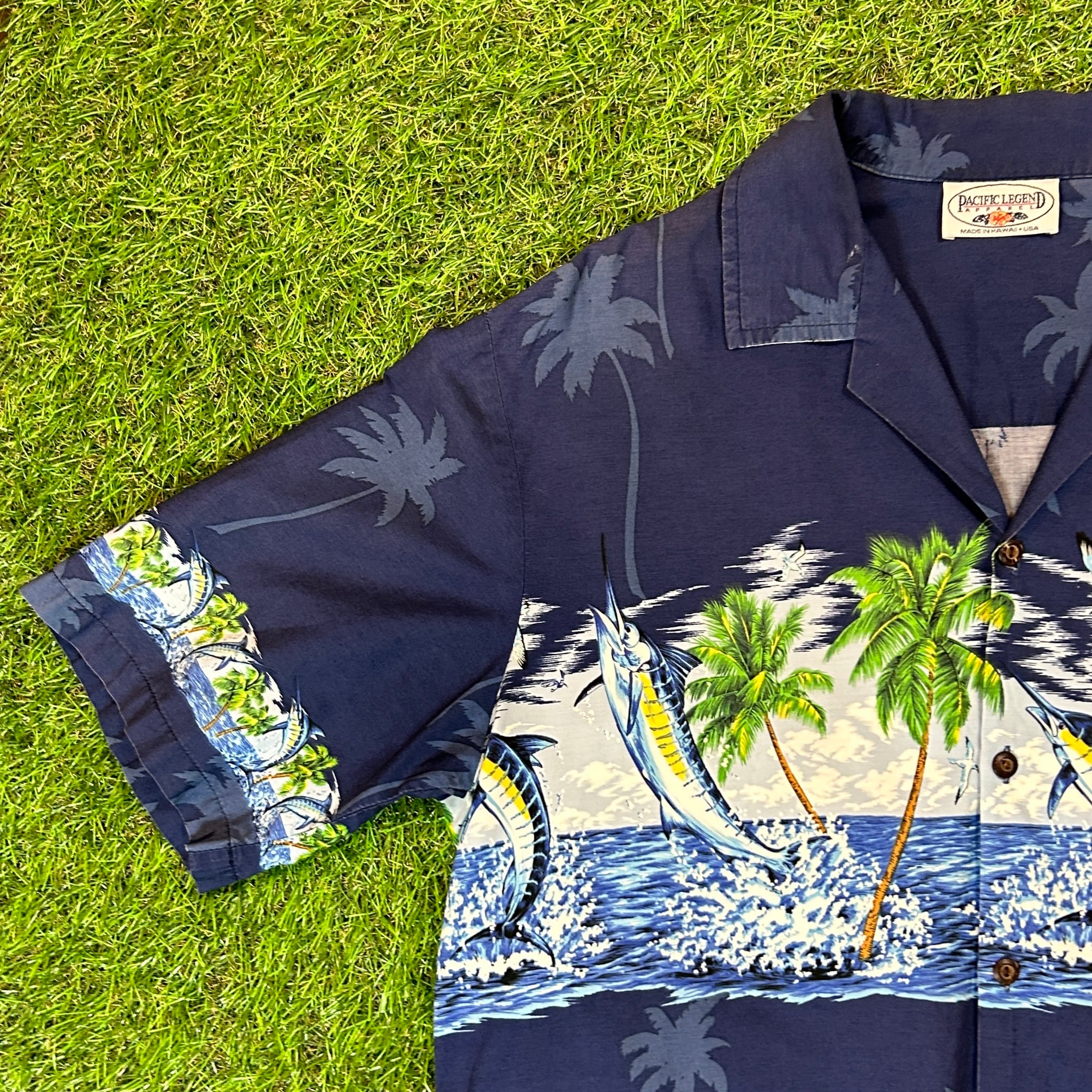 紫③ 【激レア】テーラードジャケット カモフラ アロハ 90s 希少