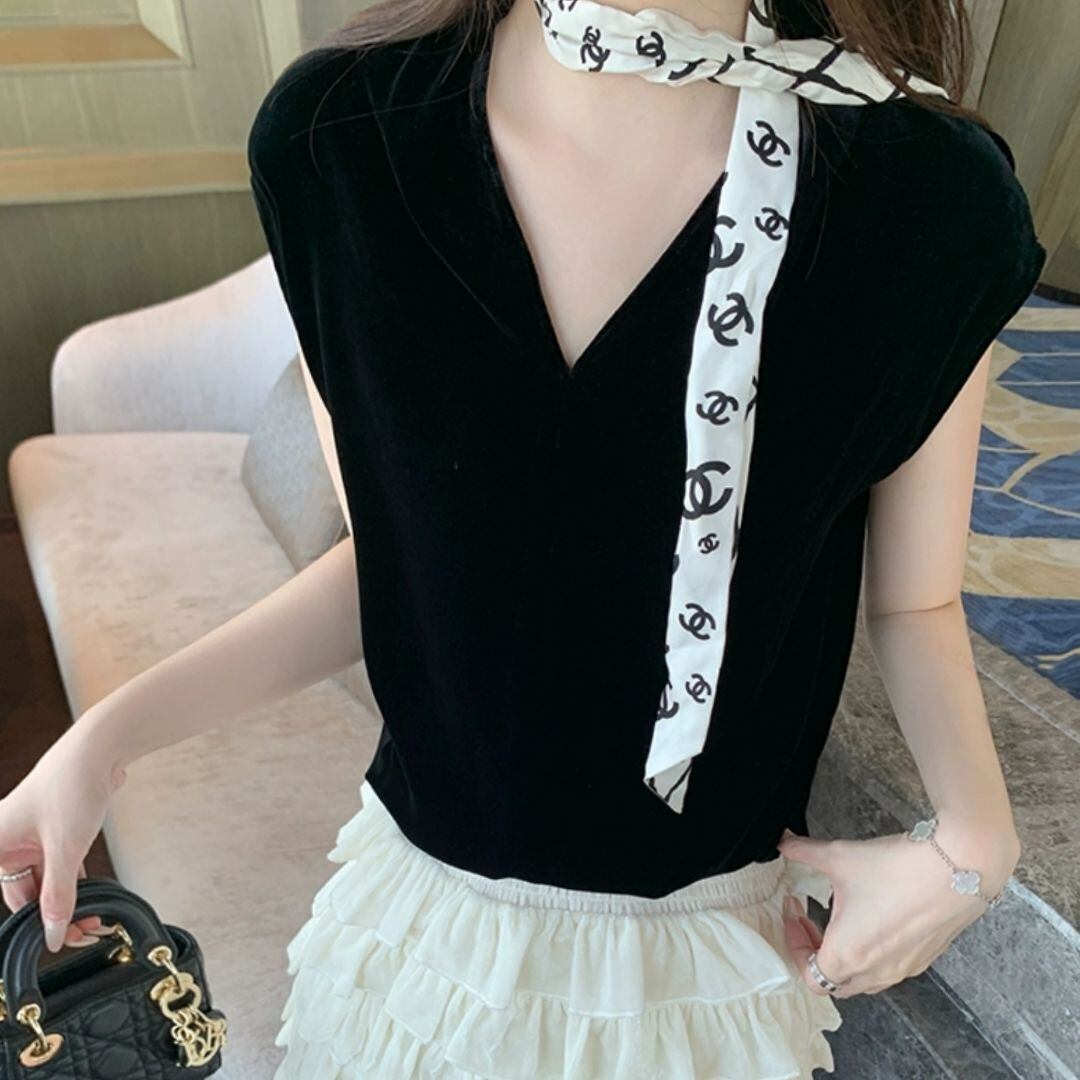 Velvet T-shirt 2409071