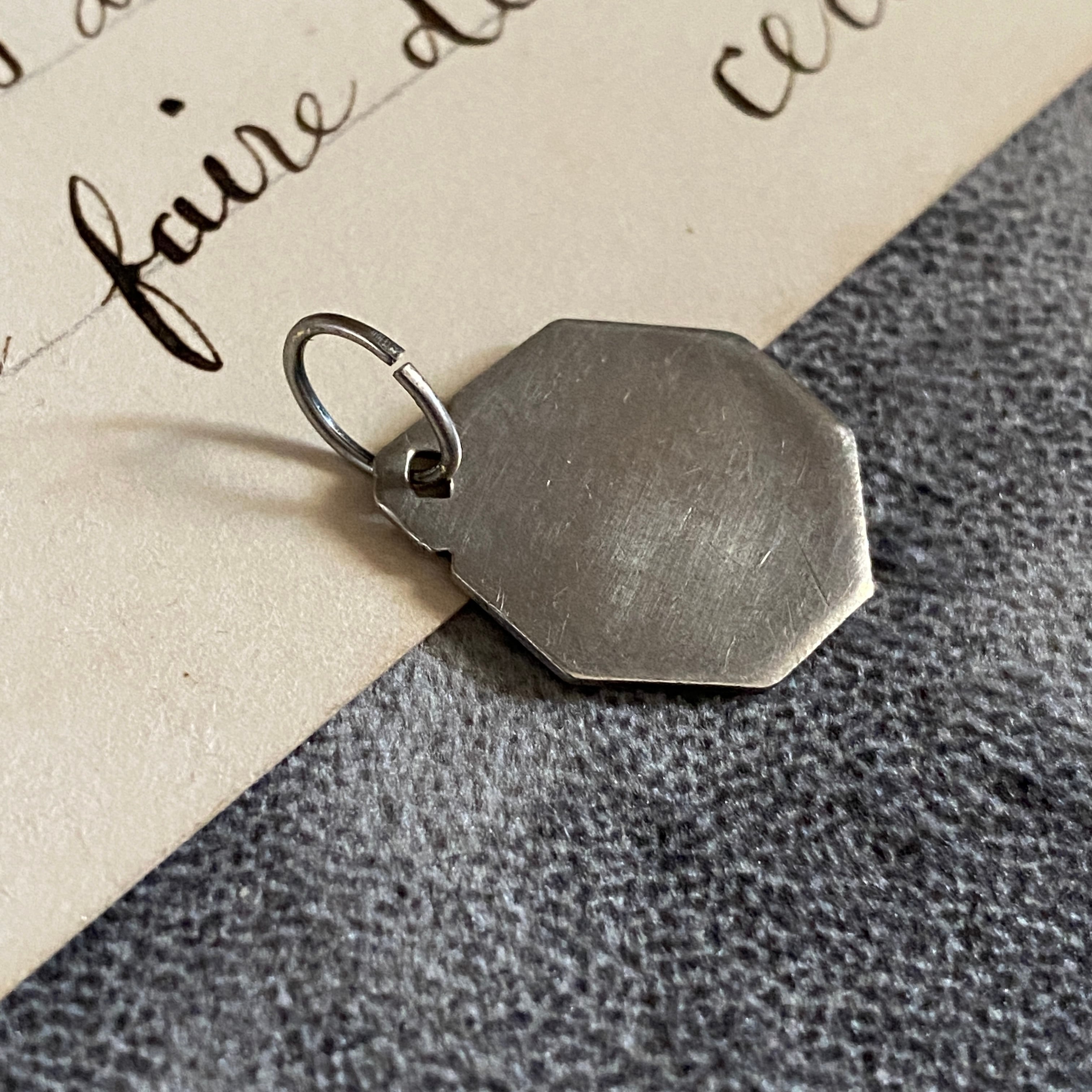 アールデコブルーの聖テレジアメダイ | Antique medaille Mary