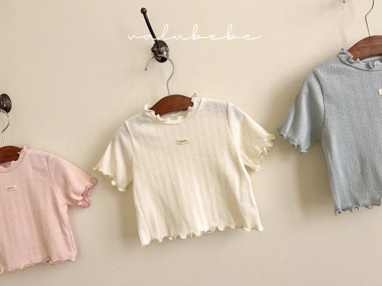 [valubebe] Eyelet Tee / [벨루베베] 아일렛날날이티
