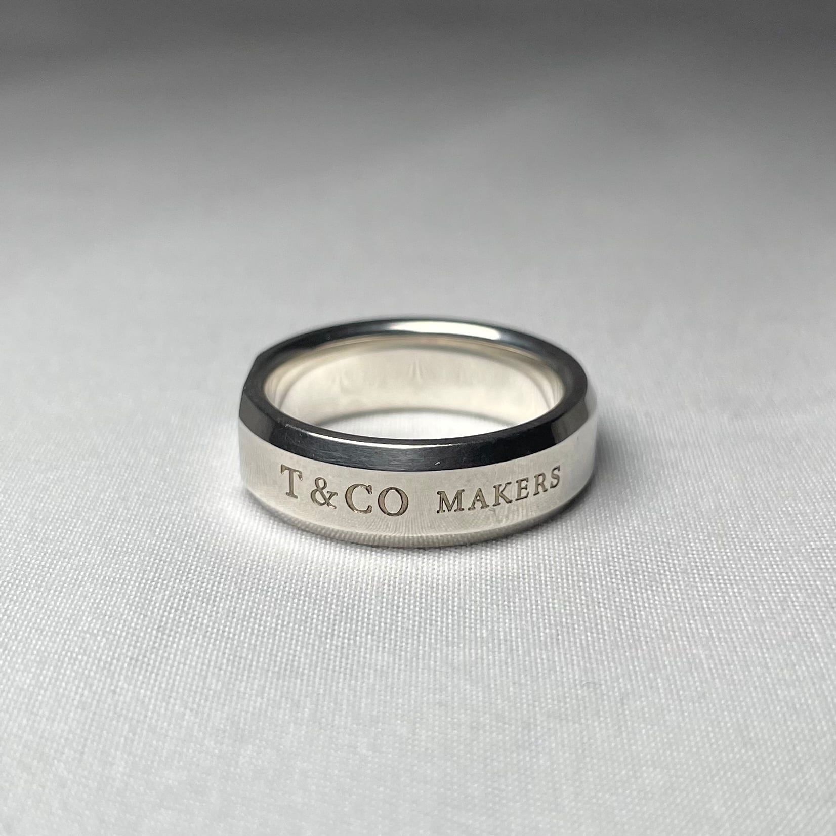 Tiffany&Co. 約19号 メイカーズスライスリング シルバー925 