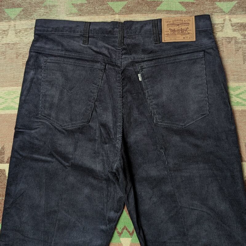 80s Levi's 517-1558 Black Corduroy Pants （W38） Modified