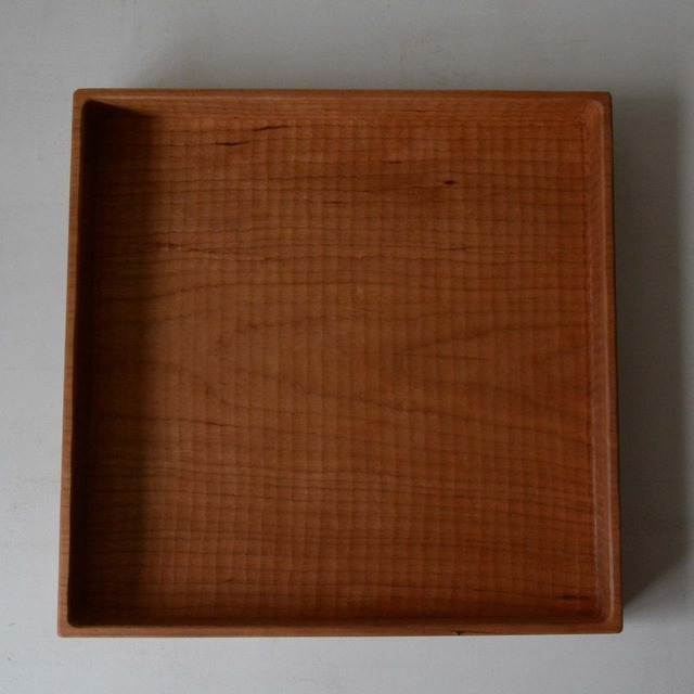 堀宏治 さくら深四角盆 正方形（26-010-A）