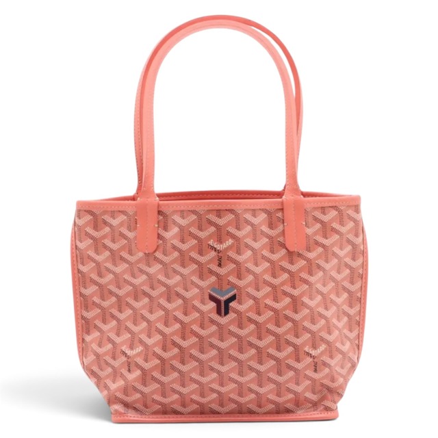 Rare◇GOYARD PVC x Leather Tote Bag Pink 918