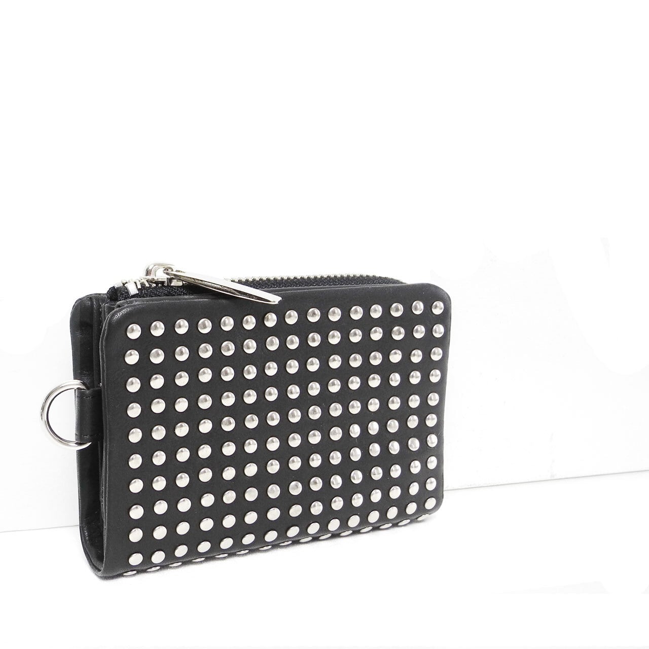 154AWA02 Leather micro wallet 'all-studs' 2 ショートウォレット