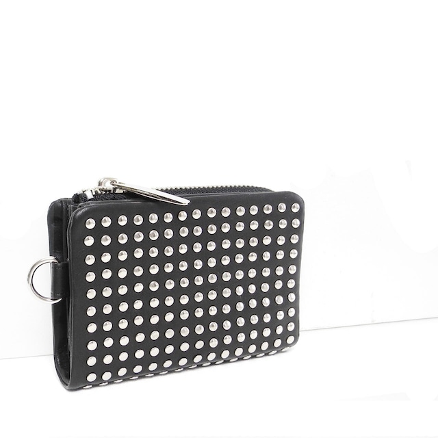 154AWA02　Leather micro wallet 'all-studs' 2　ショートウォレット