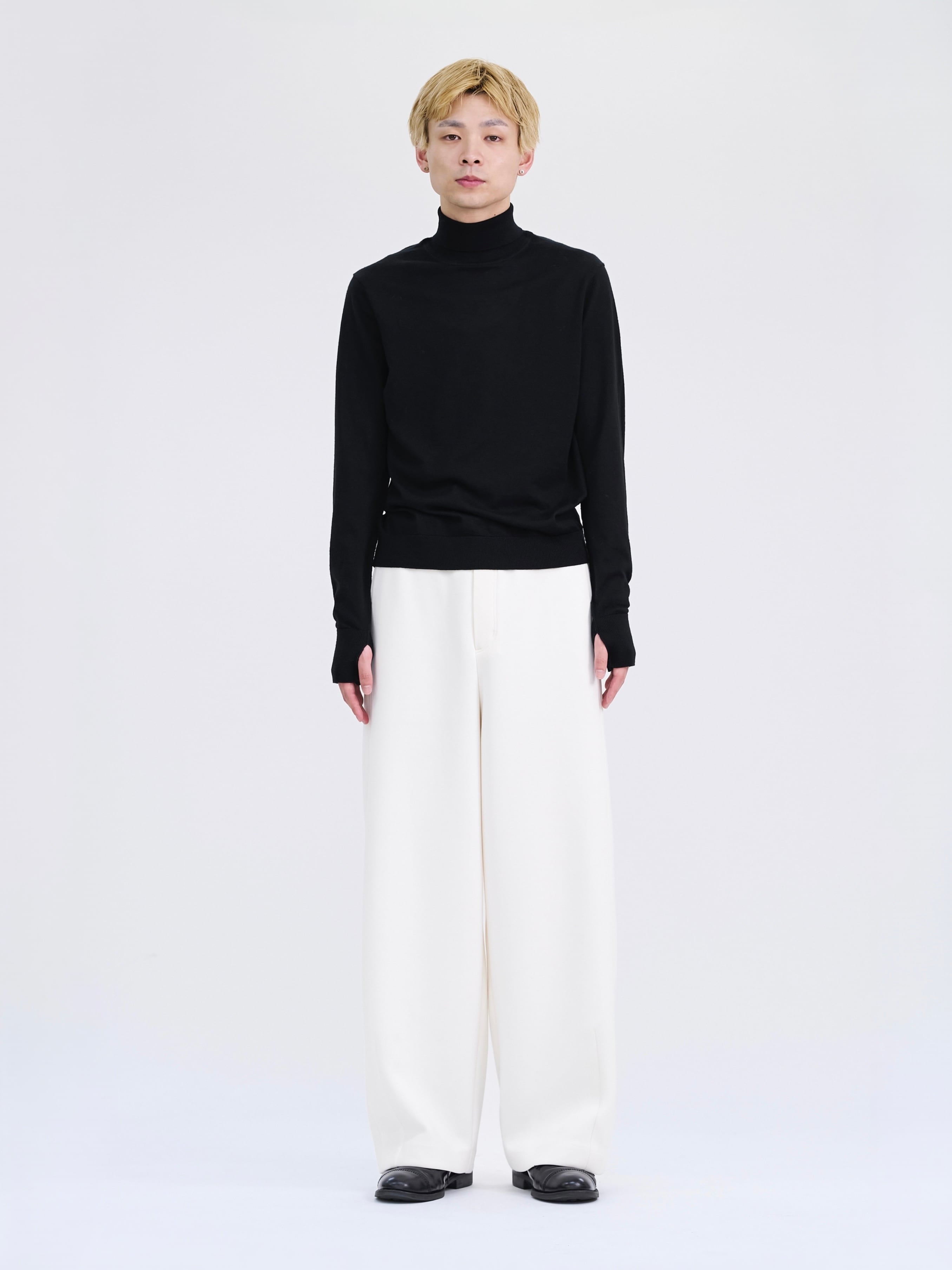 RESTOCK> SIDELINE CURVE TROUSERS【CREAM】 | lapiis