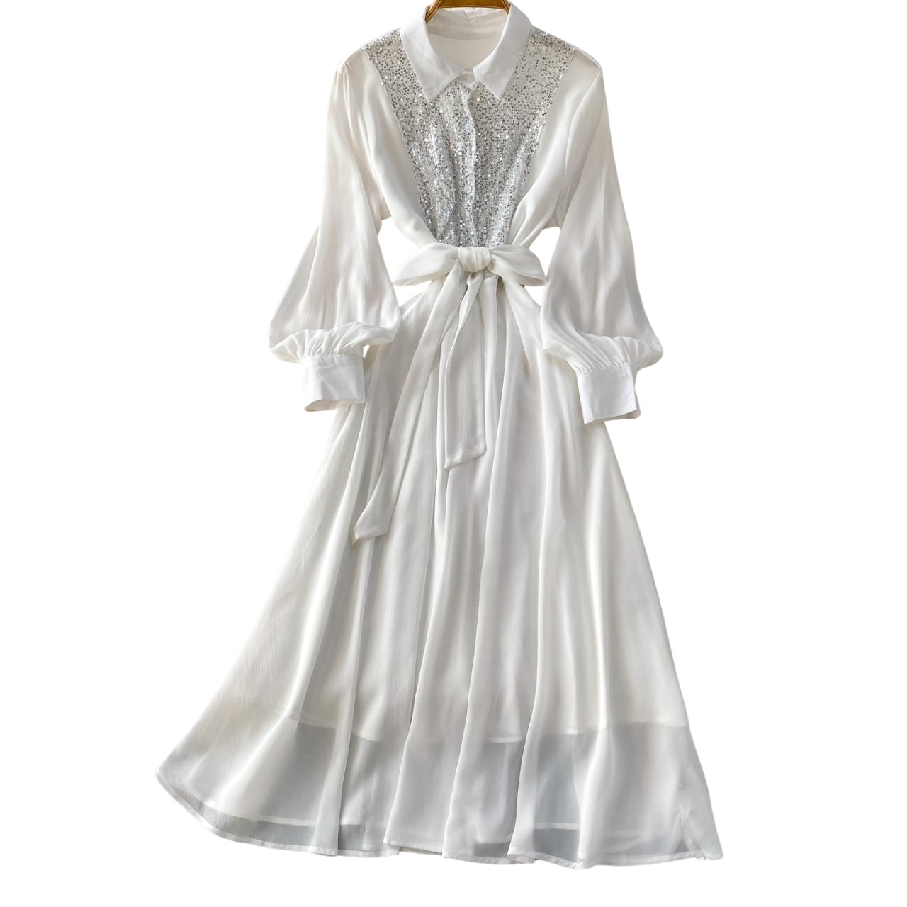 ビジューシフォンワンピース L1934