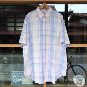 90's BROOKS BROTHERS Madrass Check B.D S/S Shirt XL 香港製 ブルックスブラザーズ マドラスチェック 半袖シャツ