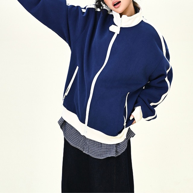 two-tone track jacket　バイカラートラックジャケット　J1222