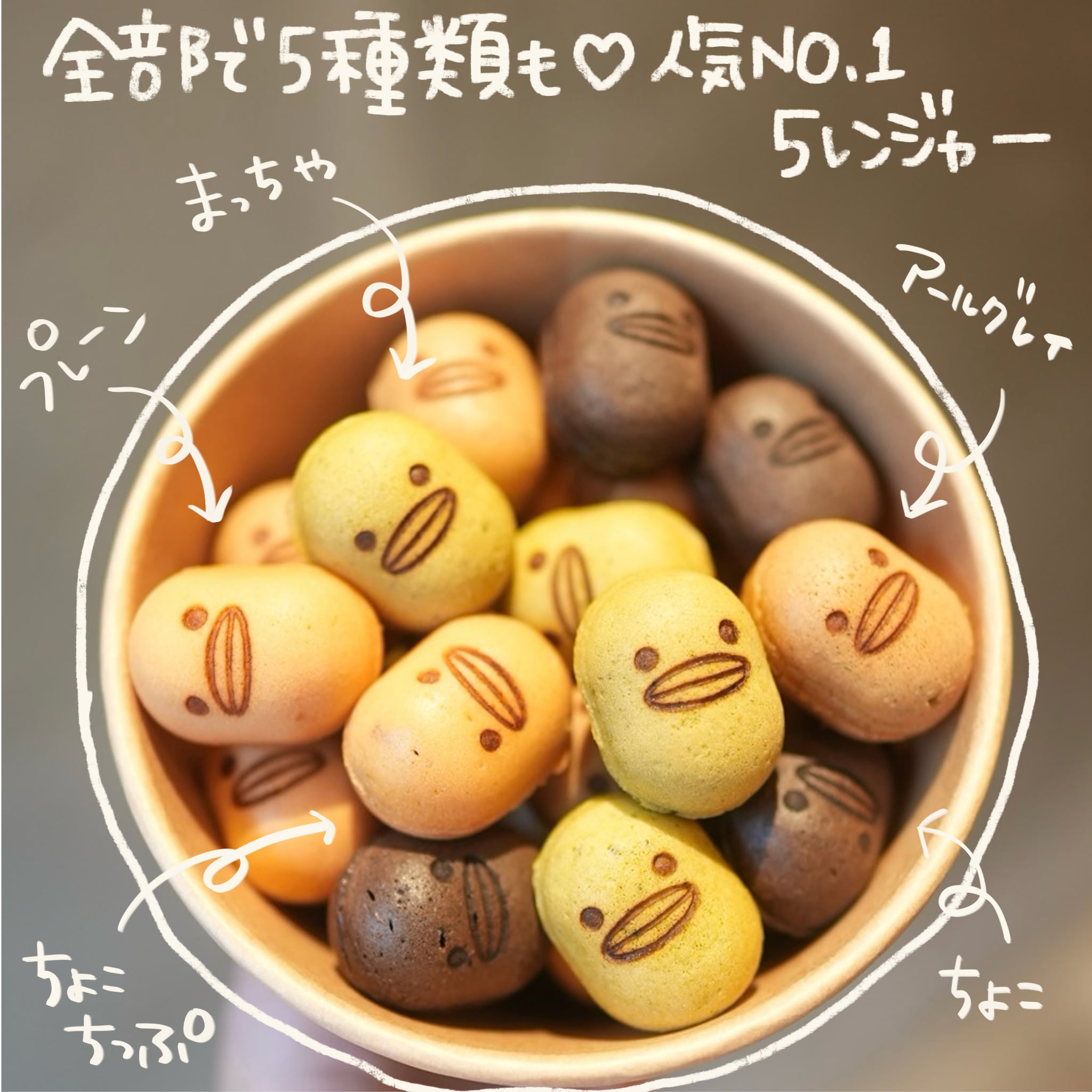人気NO.1！カステラのあかちゃん♡5種類入った【5レンジャー35個入り