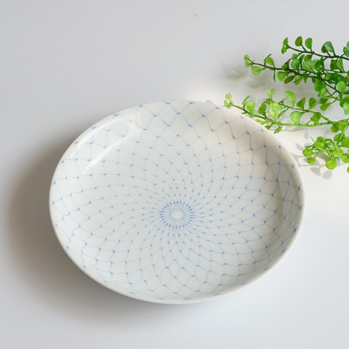 網絵5.5寸皿　高山陶器