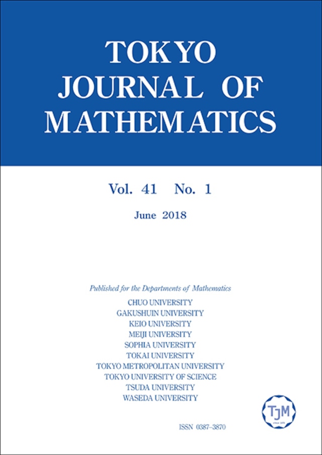 TOKYO JOURNAL OF MATHEMATICS