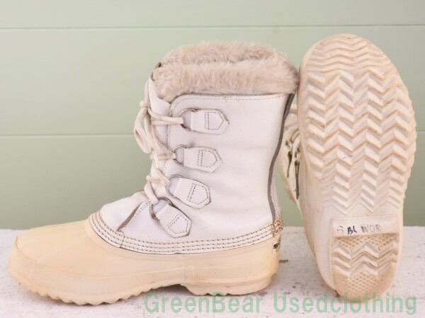 U070カナダ製ソレルSORELビンテージスノーブーツウィンターブーツ白