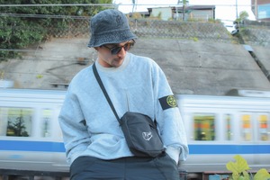 SMOKE ISLAND Quilting Pull Over [GRAY]