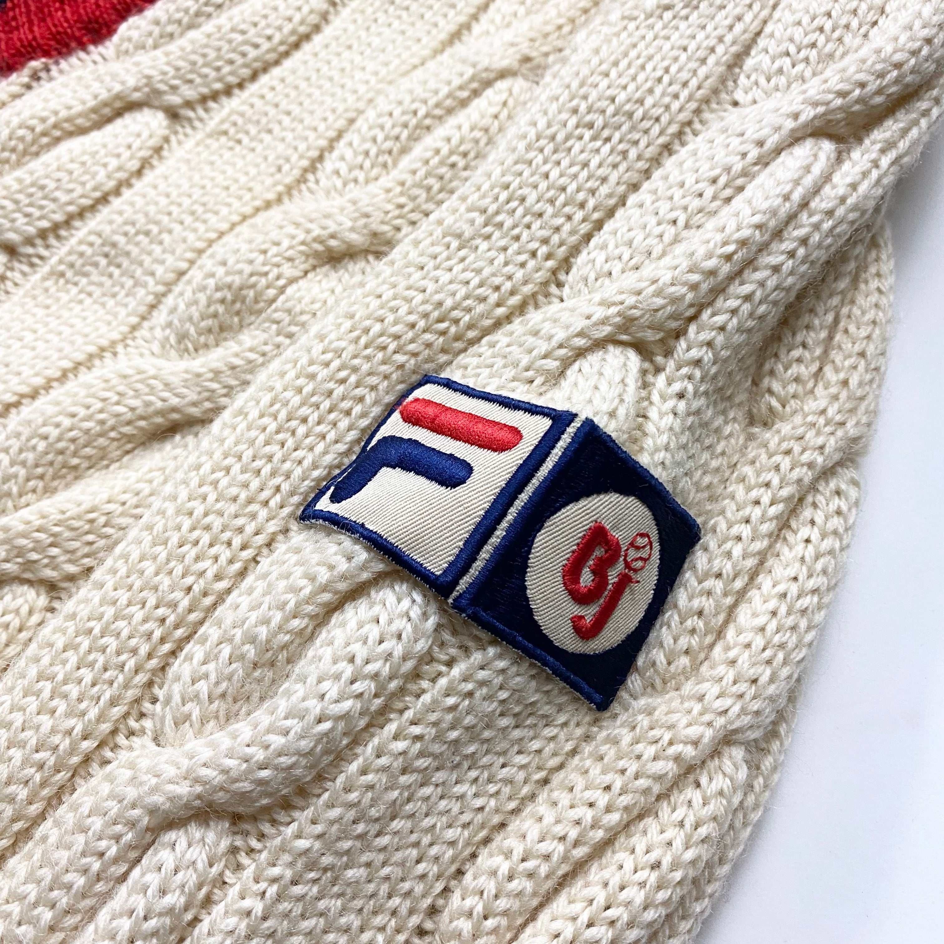 vintage 1970's FILA cable knit cardigan “BJORN BORG” | NOIR ONLINE