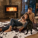 フェイク牛革ラグ ラージ牛皮ラグ 213.36×188.98cm ウエスタンラグ