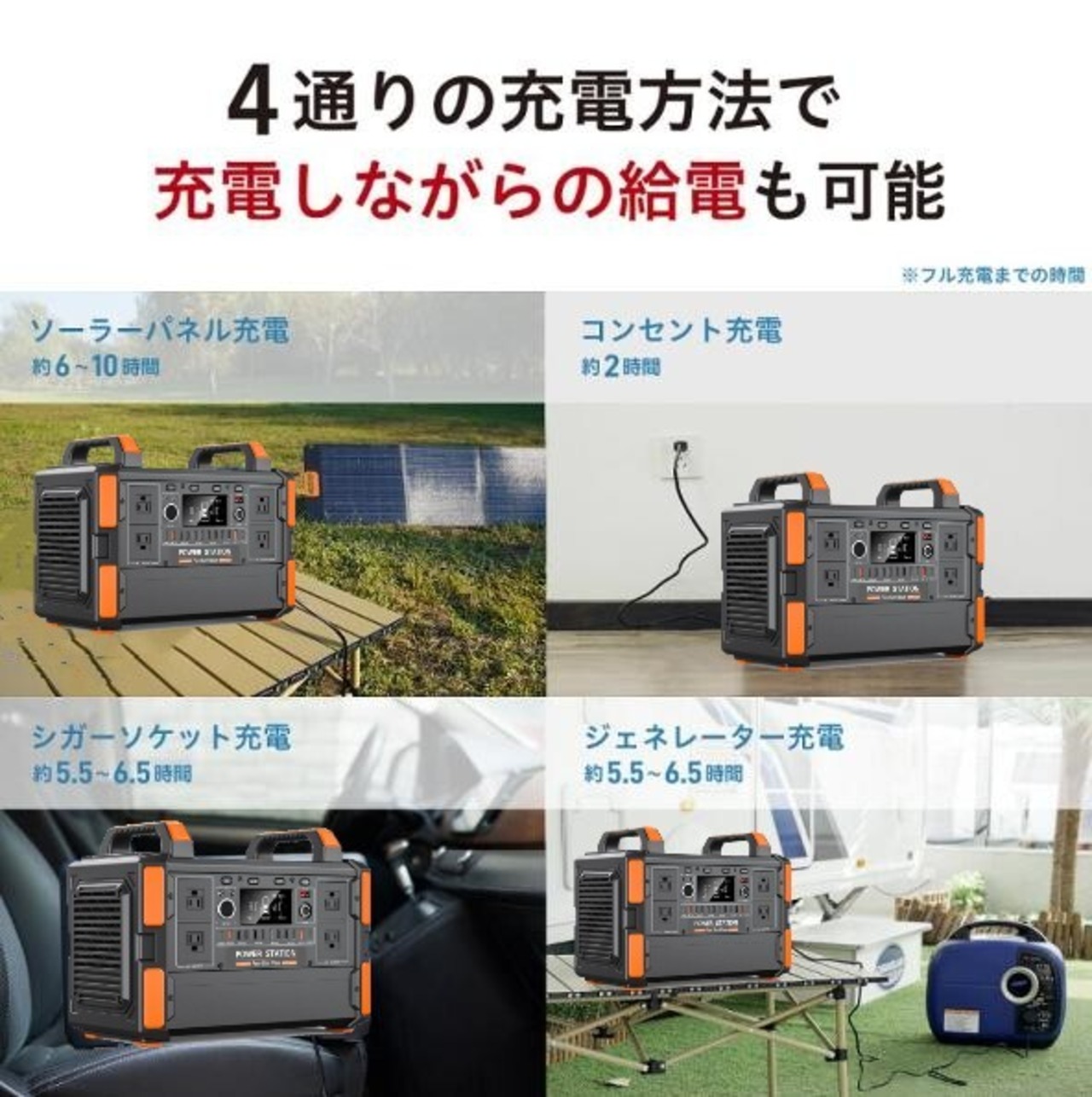 ポータブル電源 大容量1000W 軽量 高出力 PSE認証取得済 