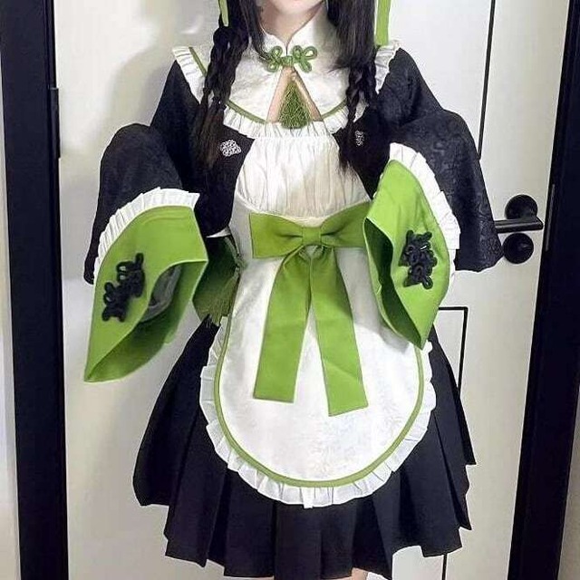 【S-XL】お得な５点セット♪　チャイナ風メイド服　kos21★