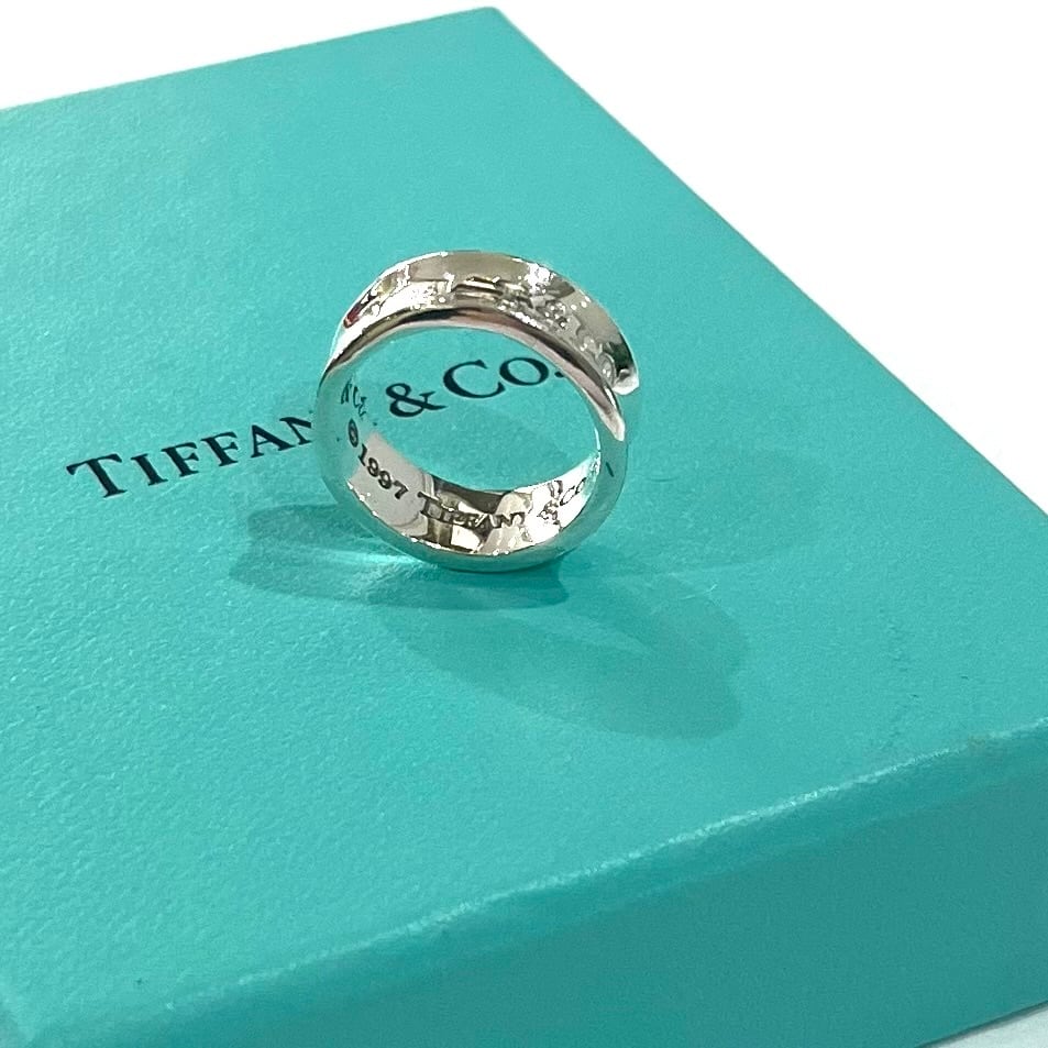 TIFFANY&CO】T2005 ナローデザインシルバーリング 8号／ヴィンテージ