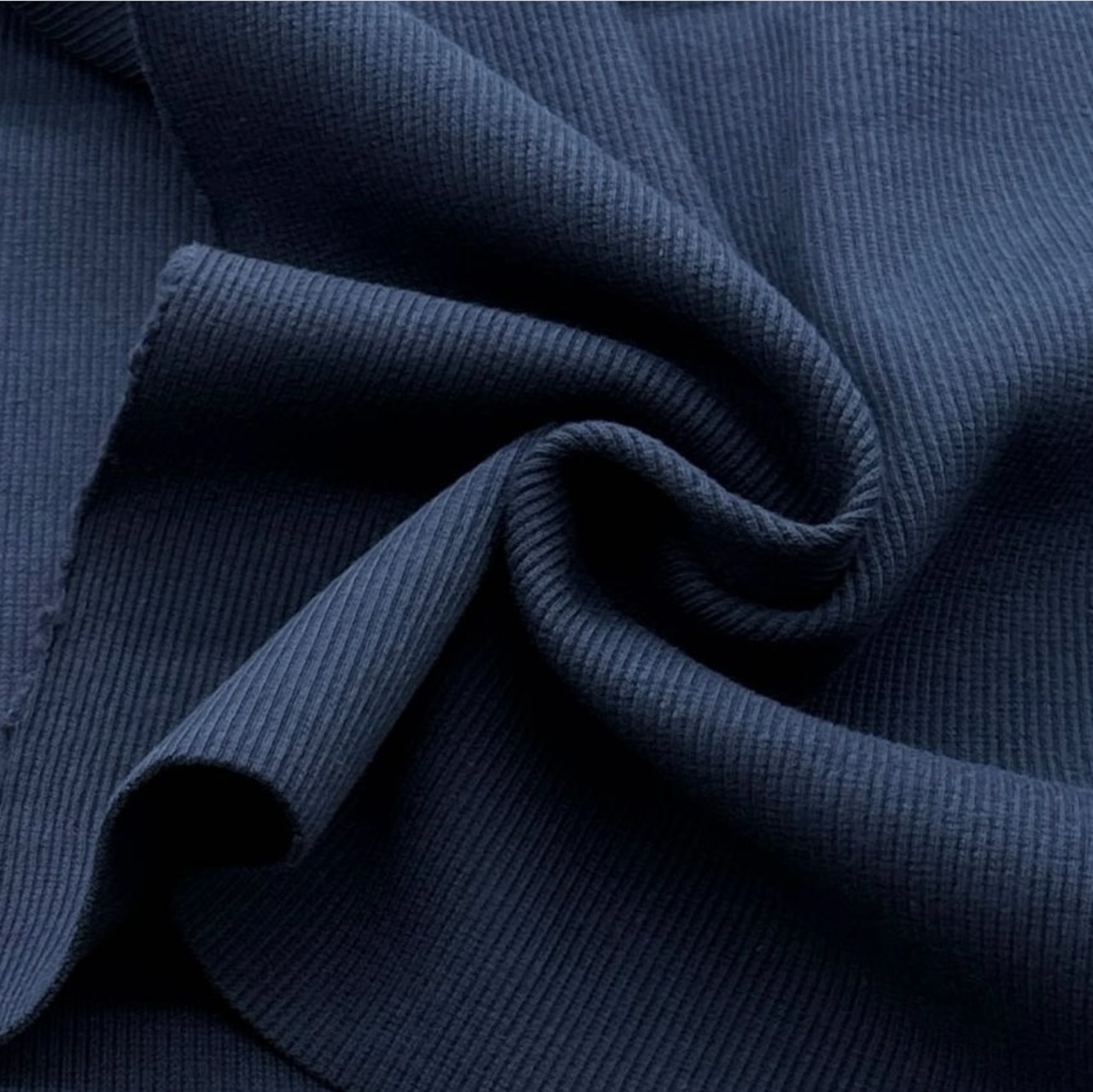 ★TB130◆1m◆ラスト1点！◆40番スパンテレコリブニット生地◆ネイビー