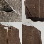 【受注予約:10月下旬入荷予定】バルーンシルエットMIXツイードvest/ブラウン