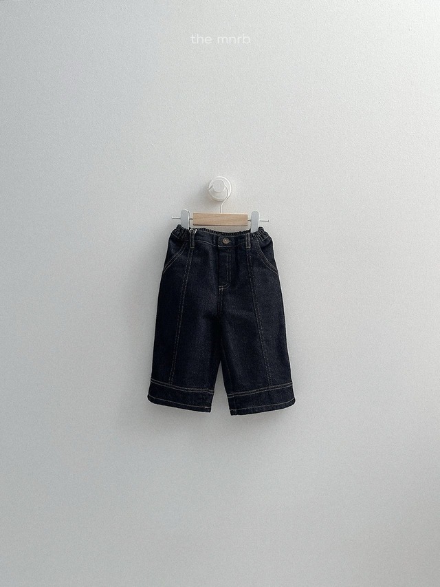 【予約/特典】mini robe / Non-fade panel denim pants