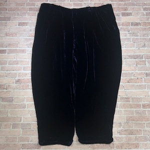 VELOUR SLACKS PURPLE 実寸W42 L31