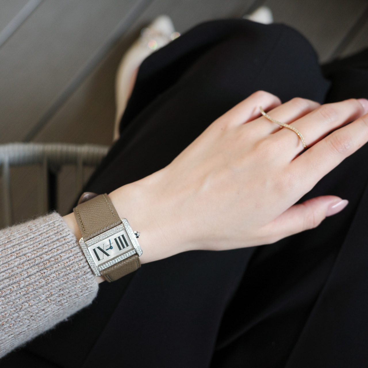 カルティエ タンク ディヴァン WG 純正ダイヤモンド