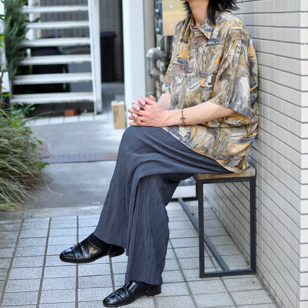 art pattern rayon shirt