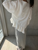 【新作5%OFF・3日間】Unbalance-Frill Sweat Tops_3colors