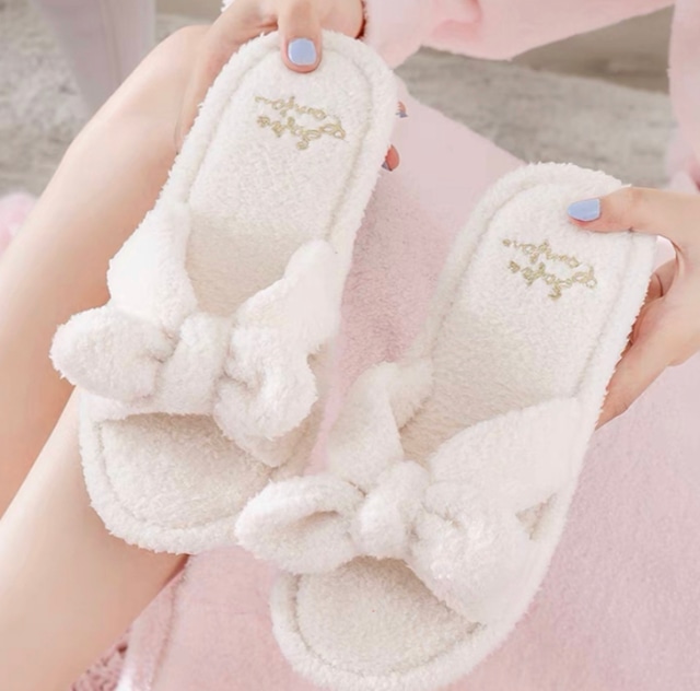 【3color】Ribbon design room slippers p585