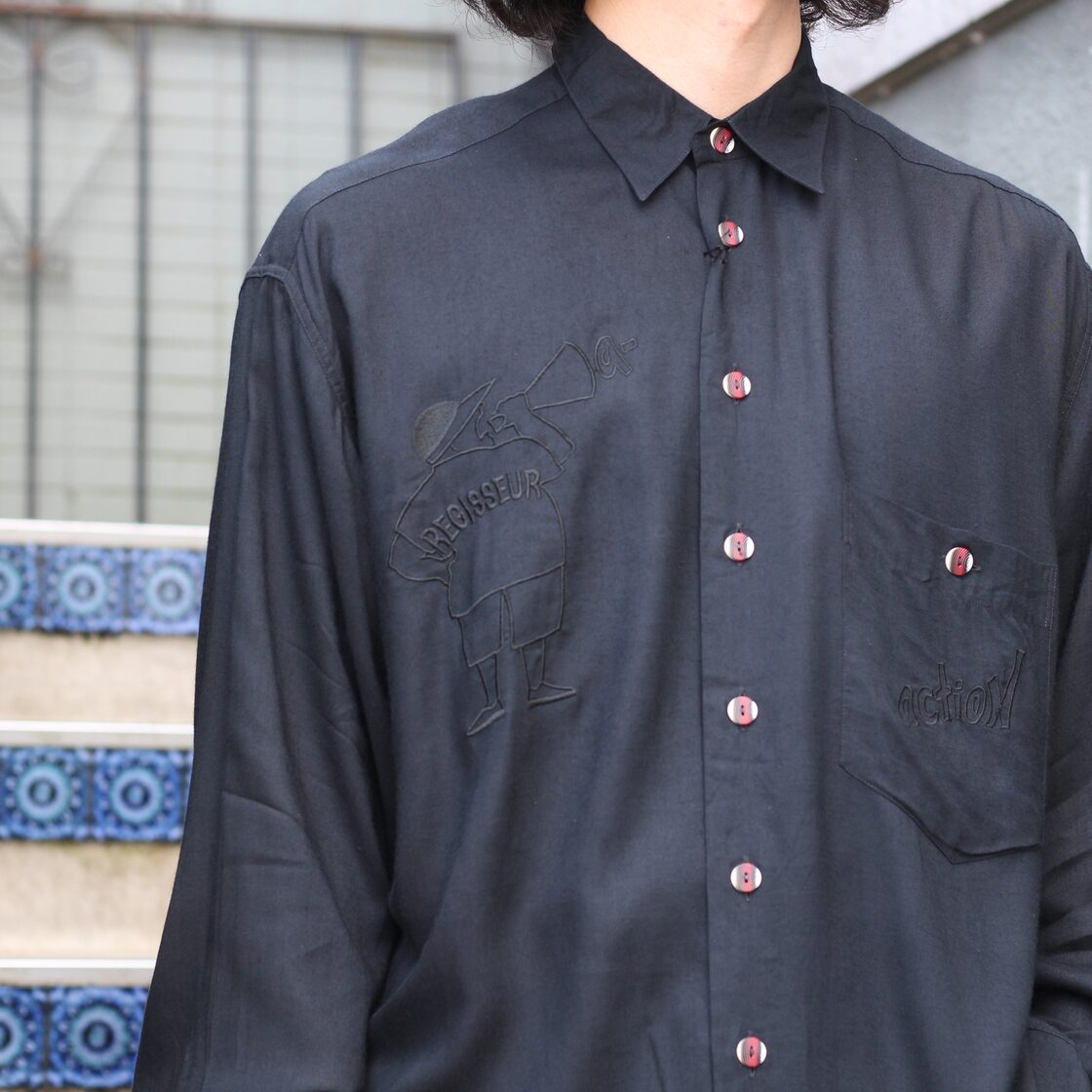 SALE* EU VINTAGE EMBROIDERY DESIGN SHIRT/ヨーロッパ古着刺繍 