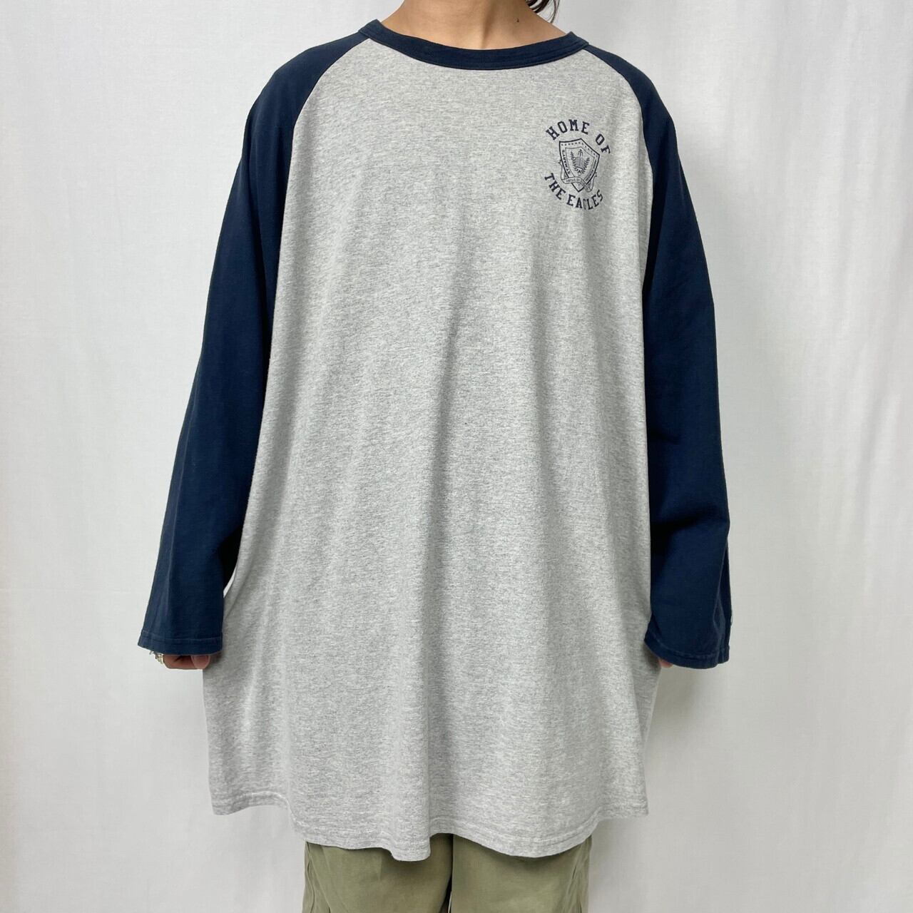 Champion チャンピオン カレッジロゴ プリント ラグランTシャツ メンズ