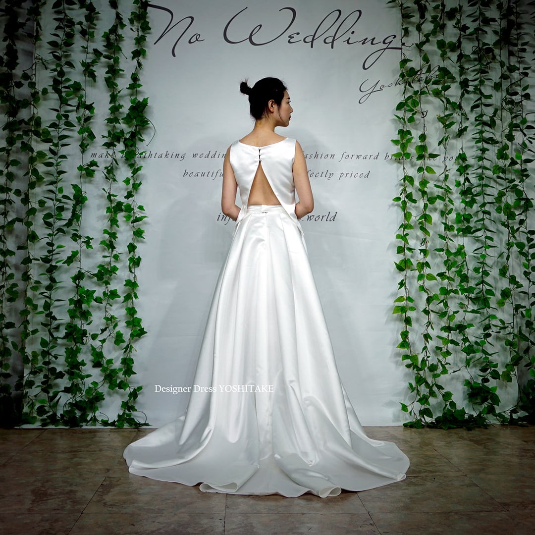 セパレート ドレス ウェディングドレス 白 二次会 結婚式 挙式-