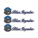 自衛隊グッズ ステッカー 航空自衛隊 ブルーインパルス ロゴ 1段 3枚入り「燦吉 さんきち SANKICHI」