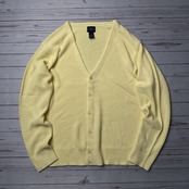 DOCKERS　ドッカーズ　アクリルカーディガン　L/Gサイズ　ライトイエロー  古着