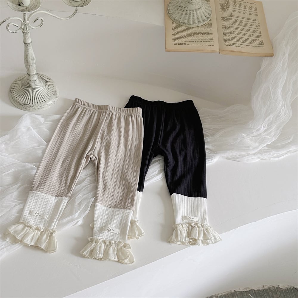 【BABY】秋新作 レースカラーバリレギンス