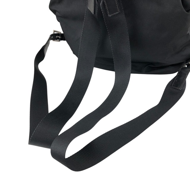 PRADA プラダ バックパック ブラック トライアングルロゴ ナイロン ダブルポケット vintage ヴィンテージ オールド 8bgn3y