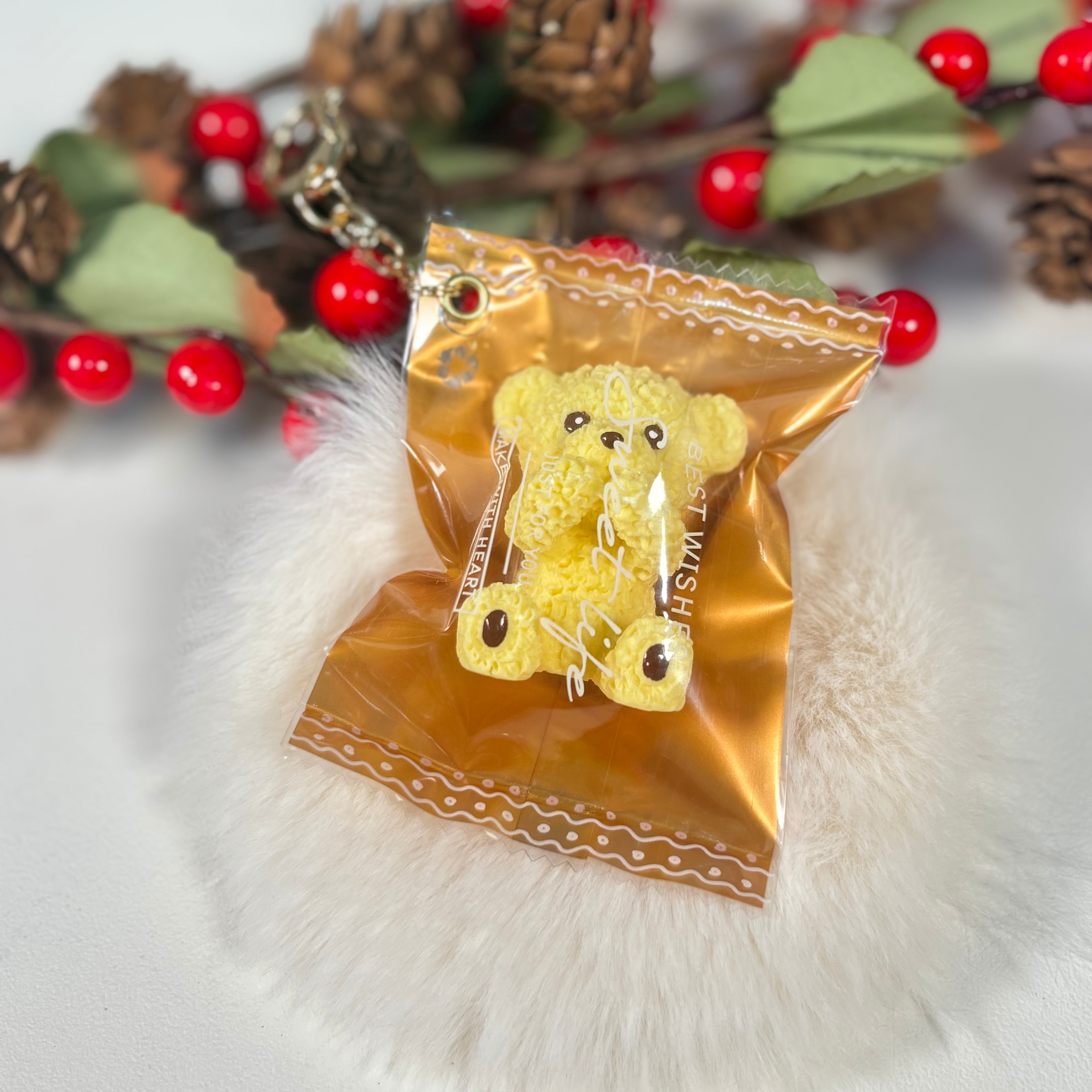 くまさんチョコキーホルダー お口隠したVer