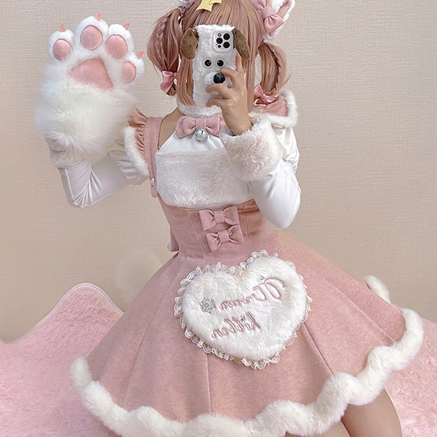 クリスマス 即納 現品限り 量産型 ふわふわ アイドル衣装 ジャンスカ