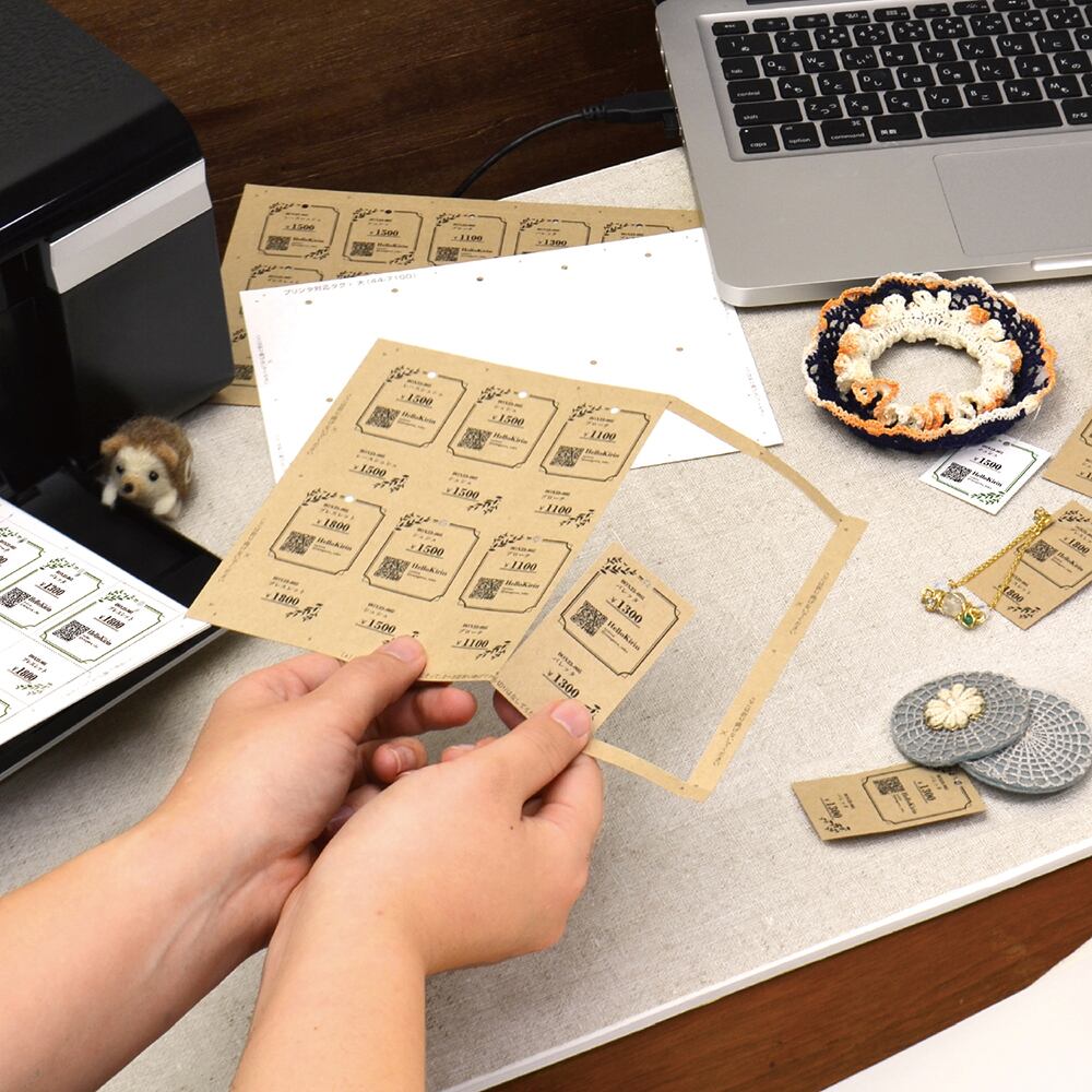 OAオリジナルTAG作成用紙L 150片 クラフト ハンドメイド関連資材 44