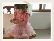 韓国子供服 / 26winter / puella FLO / ビジューT / キッズ / 冬服 *90~140*