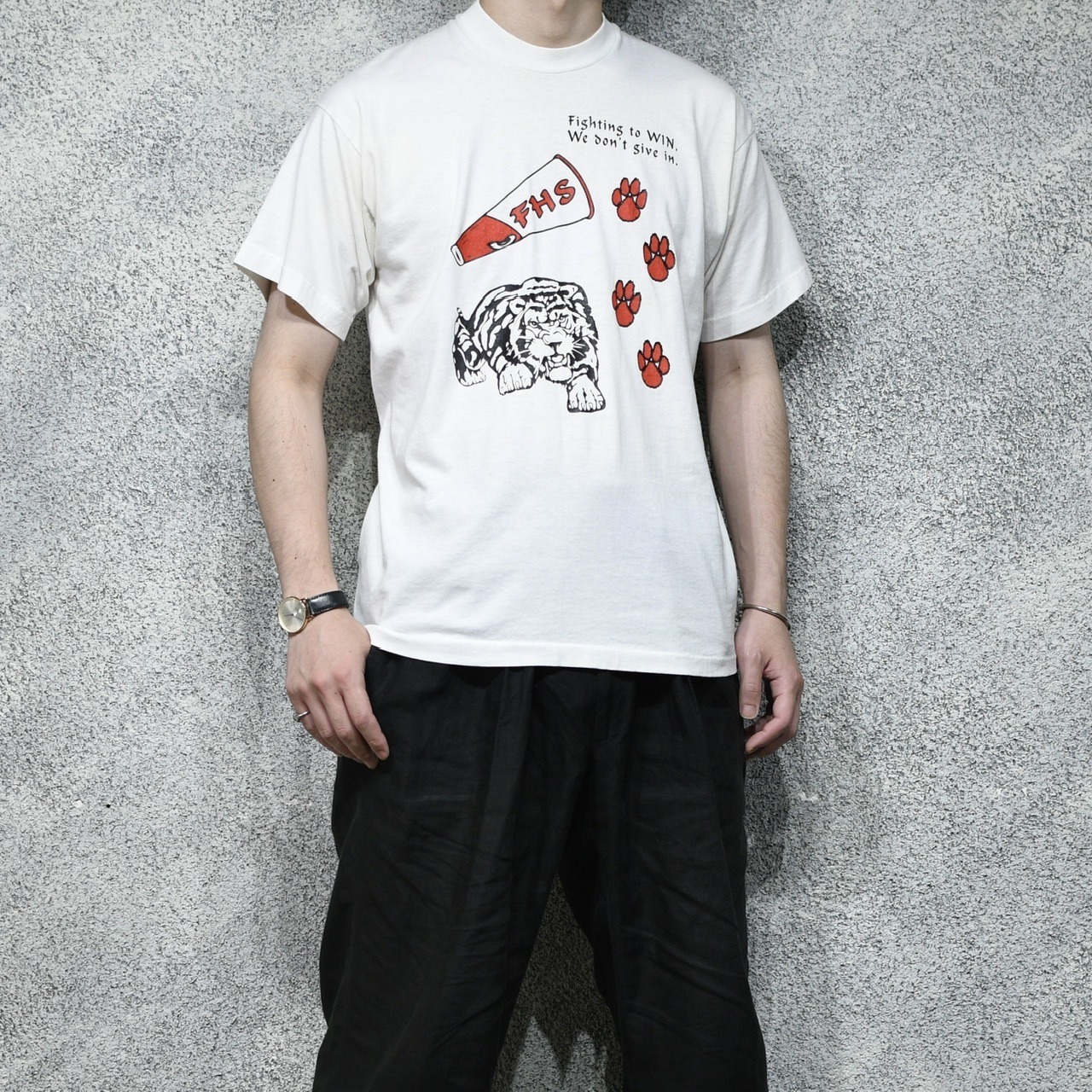 ~90's tiger print numbering tee