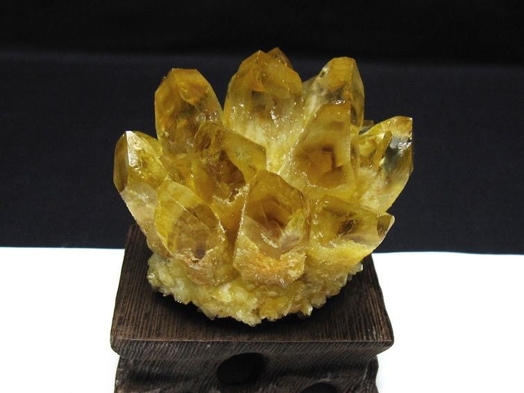 シトリン クラスター シトリンクォーツ 原石 台座付属 一点物 182-8463