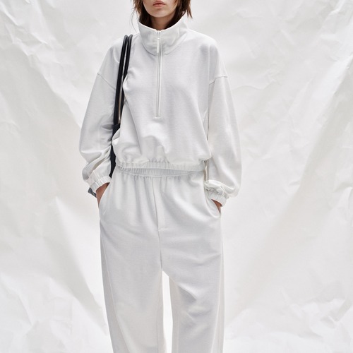 Cropped Zip-Up Sweat  T0739