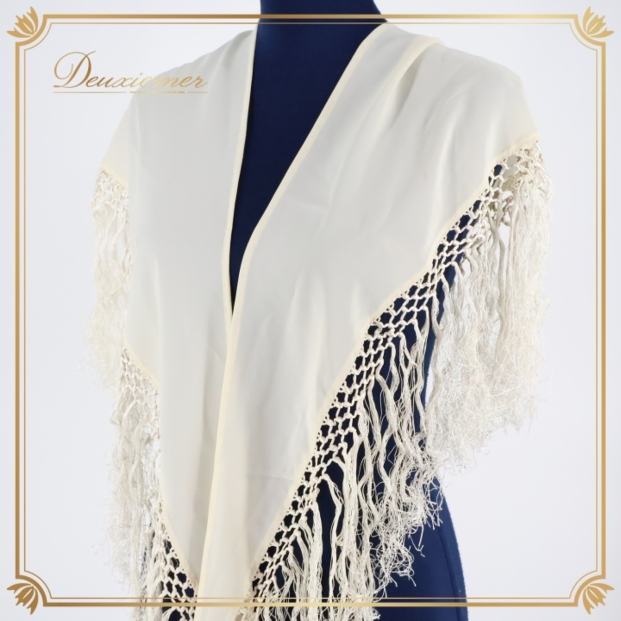 フラメンコ 衣装 シージョ ピキージョ 小物 イベリア ホワイト系 アイボリー クリーム色 無地 シンプル IBERIA スペイン製 フレコ ダンス 三角形 イベント 練習 舞台 発表会 おしゃれ エレガント コスチューム