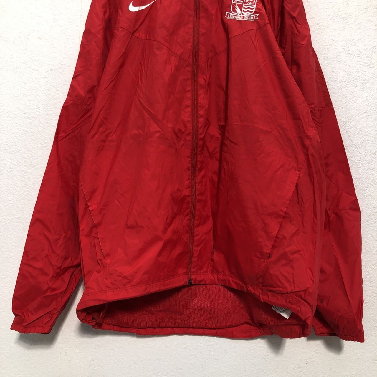 NIKE ジップアップ ナイロン ジャケット L レッド ホワイト ナイキ 